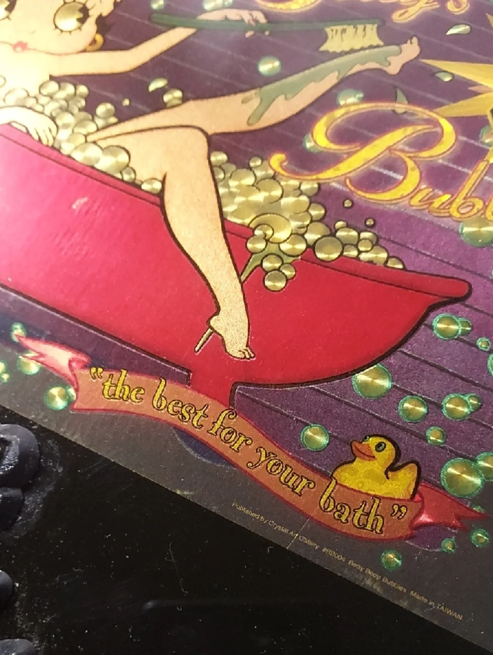 Vintage 1998 Betty Boop Bubbles Wall Clock Collectible